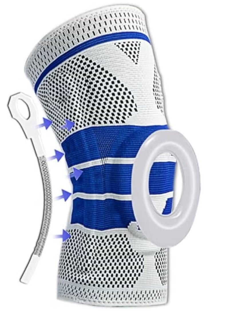 Trendify Silicone Shock-Absorbing Knee Support Brace, Multi-Purpose Comfortable and Breathable Knee Supporter for Men, Pressure Relief Knee Pads for Sports, Work and Daily Use - Image 1